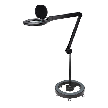 Lumeno 861XGR Magnifying lamp/workplace lamp 60 LEDs oval lens rubber ring