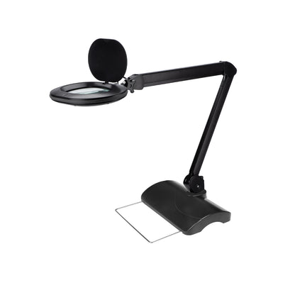 Lampe loupe/lampe de travail Lumeno 861XGR 60 LED lentille ovale anneau en caoutchouc