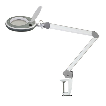 Lumeno LED magnifying lamp series 8213/8215 with adjustable brightness, Grey