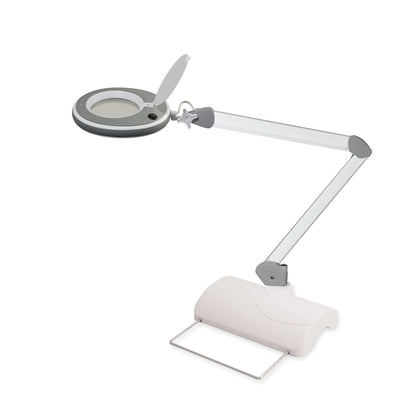 Lumeno LED magnifying lamp series 8213/8215 with adjustable brightness, Grey