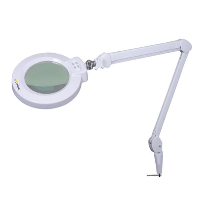 Lampe loupe LED Lumeno 824XPRO à intensité variable avec éclairage à segments et boîtier métallique