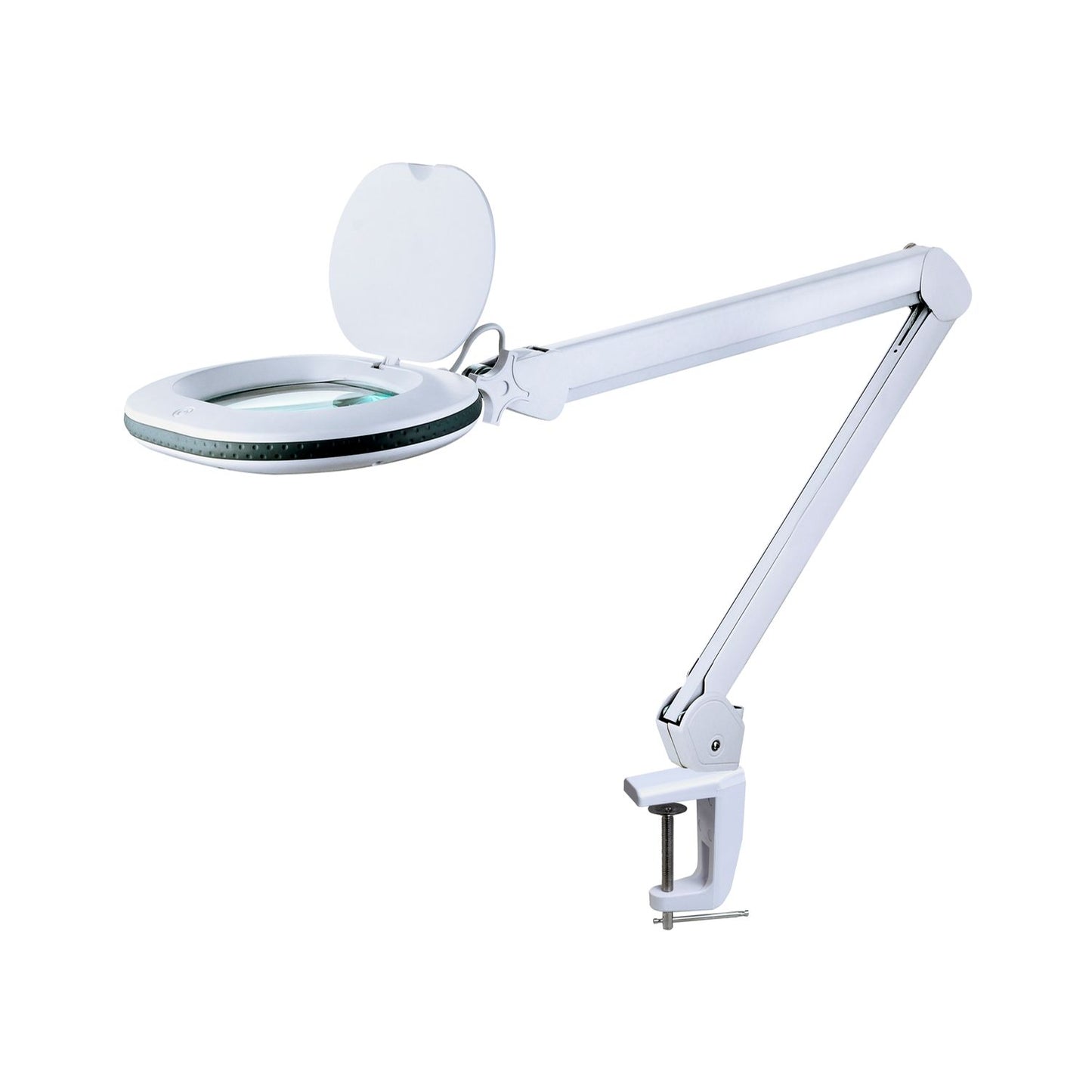 Lampe loupe/lampe de travail Lumeno 861XGR 60 LED lentille ovale anneau en caoutchouc