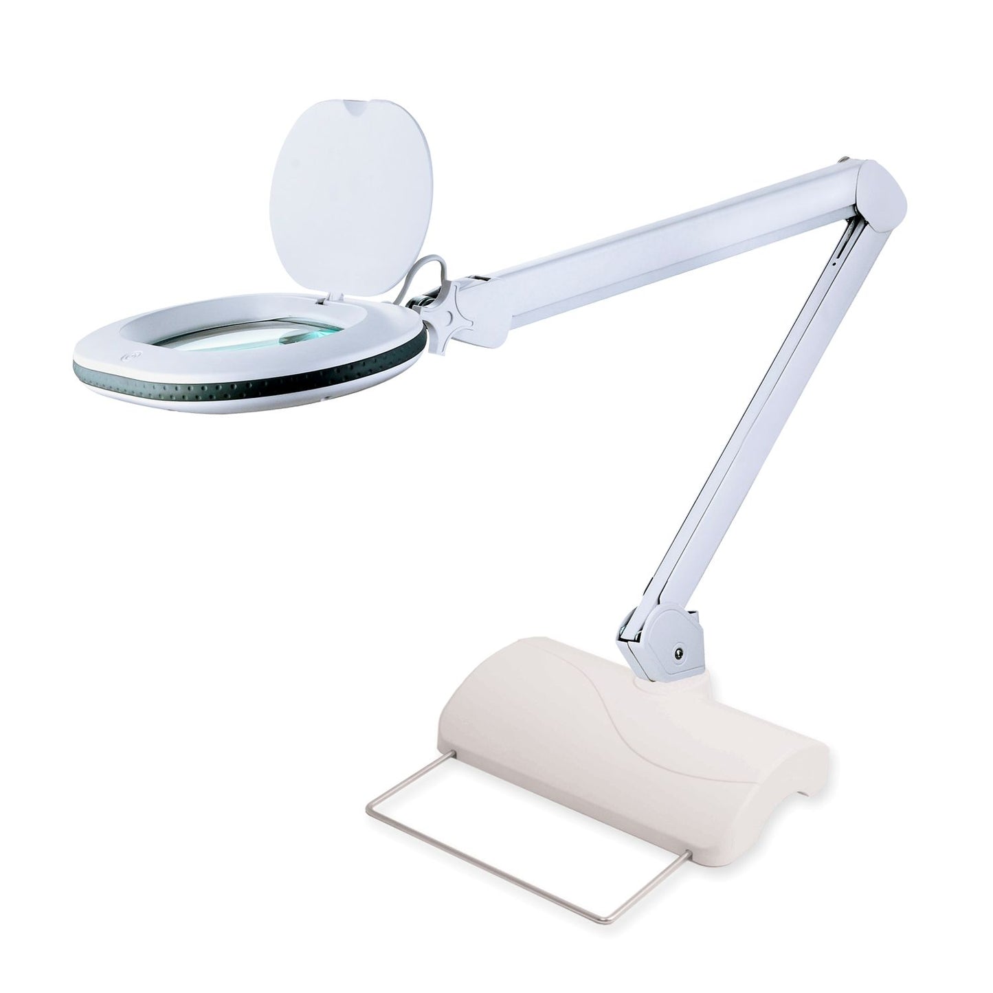 Lumeno 861XGR Magnifying lamp/workplace lamp 60 LEDs oval lens rubber ring